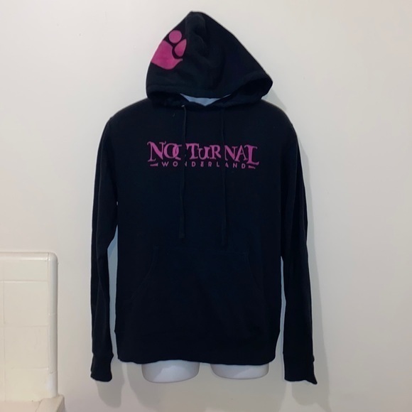Nocturnal Wonderland Tops - Unisex Nocturnal Wonderland Music Festival 2014 Black Pullover Hooded Sweatshirt